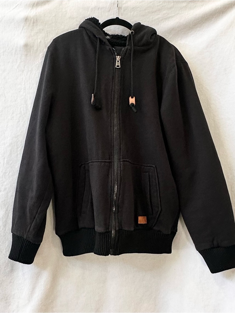 Buffalo David Bitton Black Hooded Zip-Up Jacket